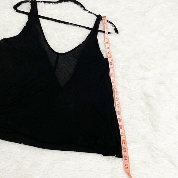 Women Free People V Neck Tank Top Black Small - Picture 7 of 9